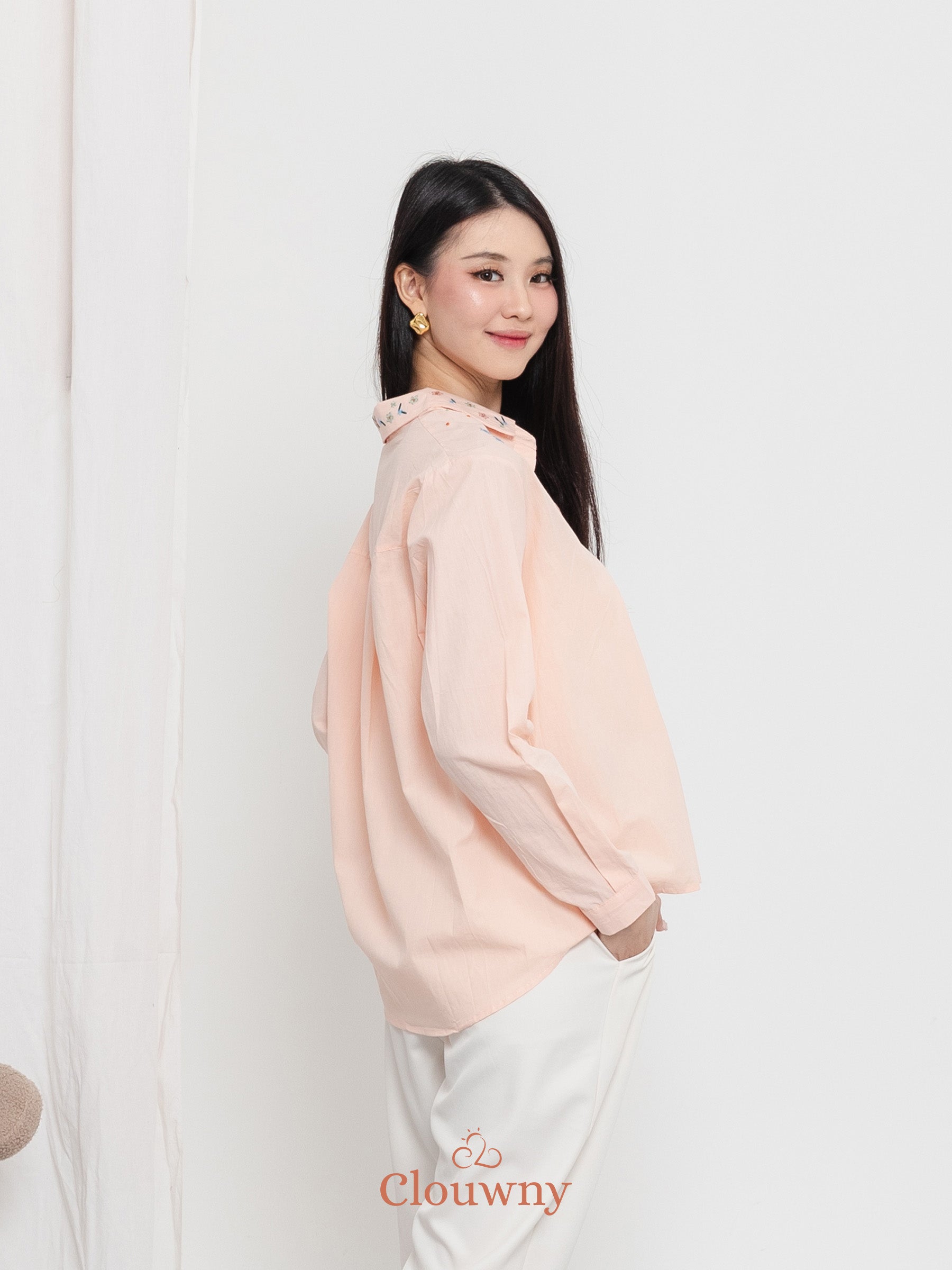 Daria Cotton Shirt - Peach